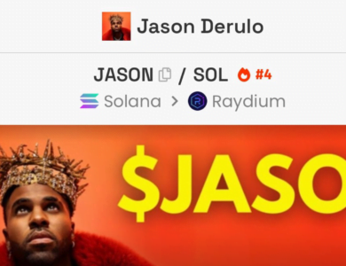 Imagem mostra uma reprodução do site oficial da memecoin JASON