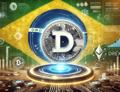 Imagem ilustrativa do Drex, a moeda digital do Banco Central, destacando sua integração com a economia digital do Brasil.