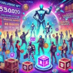 Imagem ilustrativa do evento de cunhagem de NFTs do Pixelverse na Rede TON, destacando avatares exclusivos e a distribuição massiva de NFTs para a comunidade.