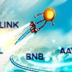 Bitcoin testa suporte enquanto BNB, SOL, LINK e AAVE se preparam para subir
