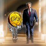 Executivos de criptomoedas ganham destaque durante assinatura de projeto de lei de stablecoins