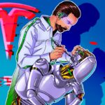 Ações da Tesla caem após resultados abaixo do esperado, com Elon Musk lançando robôs fofos