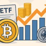 ETFs de BTC registram entrada de US$ 332 mi e superam ETH