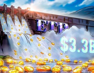 ETFs de Bitcoin, Ethereum e Solana registram US$ 3,3 bi em fluxos semanais
