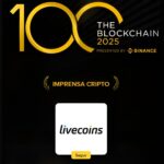 Livecoins vence prêmio de imprensa cripto internacional da Binance, o Blockchain 100