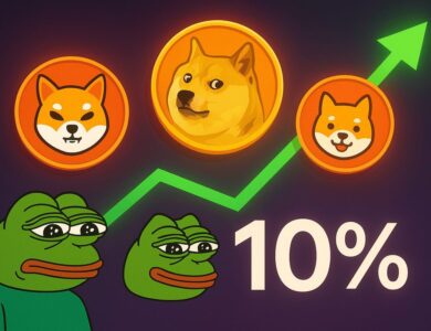 memecoins sobem 10%
