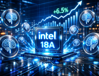 Intel dispara 6,5% com estreia dos chips 18A e o efeito respinga nas criptomoedas de IA