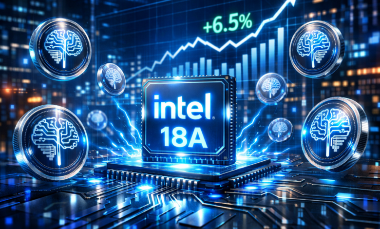 Intel dispara 6,5% com estreia dos chips 18A e o efeito respinga nas criptomoedas de IA