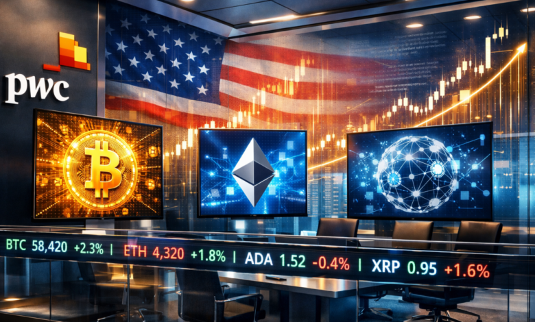 PwC acelera expansão no setor cripto após nova postura regulatória dos EUA