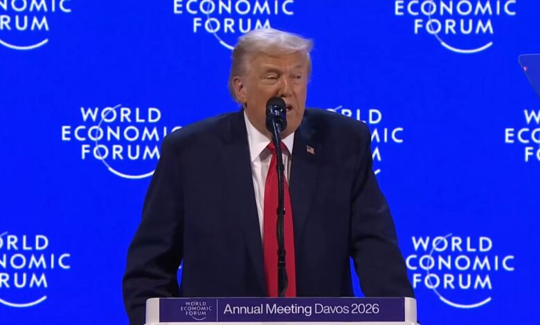 Trump fala sobre Bitcoin e criptomoedas em Davos, mas mercado segue operando em queda