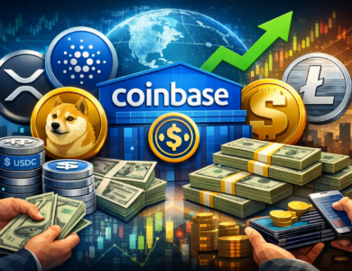 Coinbase permite empréstimos de até US$ 100 mil usando XRP, ADA e DOGE como garantia