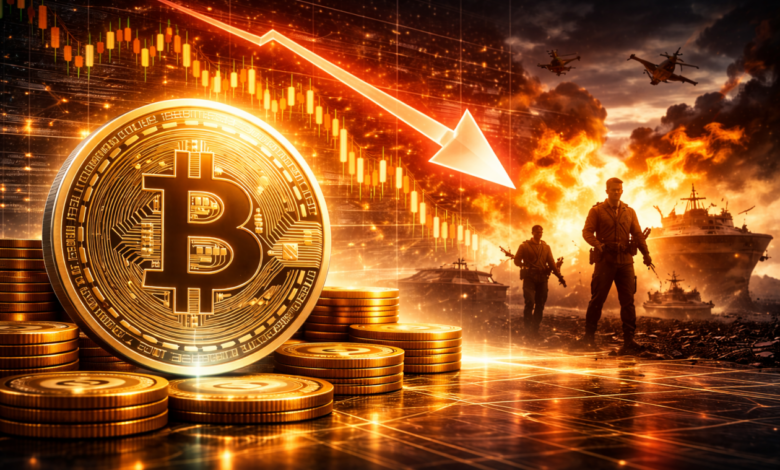 Bitcoin cai 3,5% após nova escalada no Irã e interrompe rali cripto