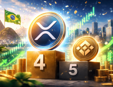 XRP ultrapassa BNB e assume quarta posição entre as maiores criptomoedas