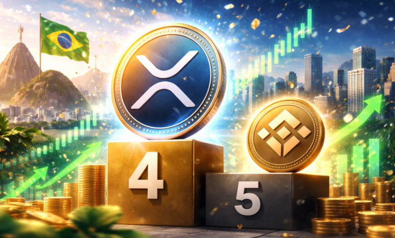XRP ultrapassa BNB e assume quarta posição entre as maiores criptomoedas