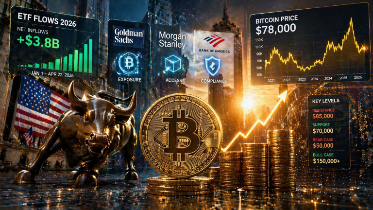 Bitcoin recupera US$ 3,8 bilhões em 2026 e mercado chega ao ponto decisivo