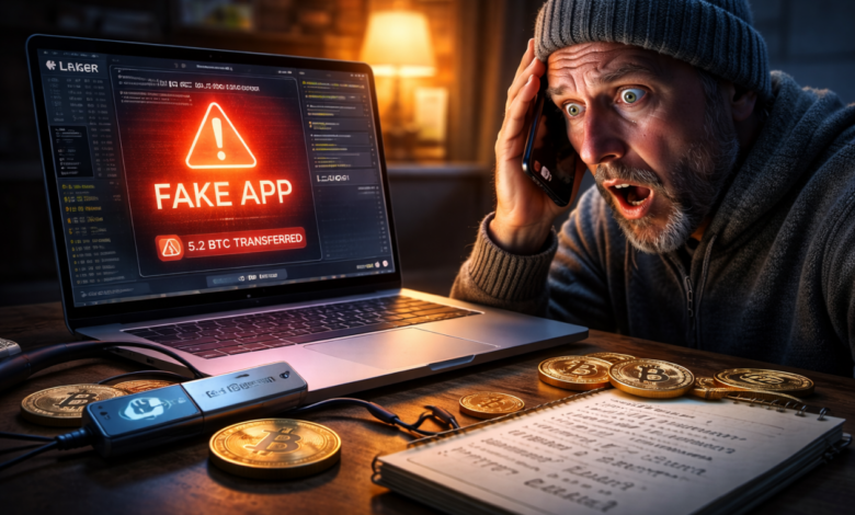 Ledger falsa na App Store drena 5,9 BTC e reacende debate sobre autocustódia