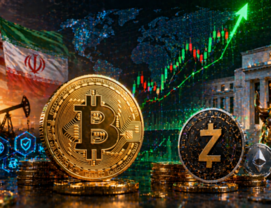 Bitcoin sobe com força, Zcash dispara 56% e mercado cripto reage a alívio geopolítico, expectativa sobre o Fed e sinal técnico de rompimento.