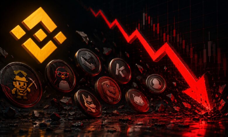 Binance Alpha anuncia remoção de mais 12 criptomoedas e faz preços caírem até 94,5%
